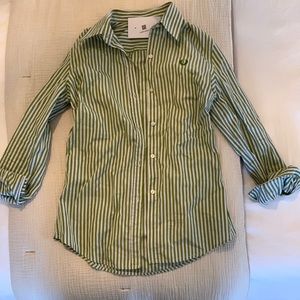 Fred Perry women’s green striped blouse
